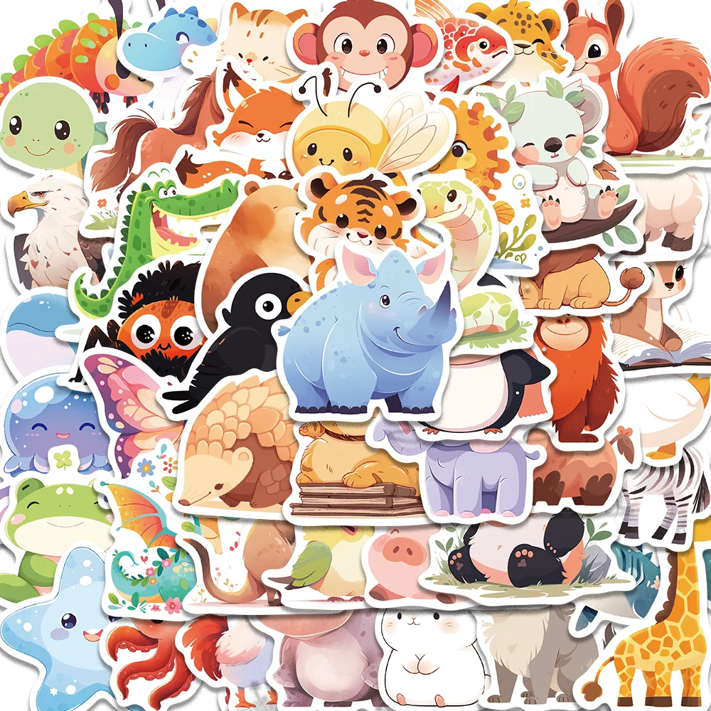50pcs Various Cartoon Zoo Animals Stickers for Envelope Computer Scarpbook Guitar Phone Case Waterproof Children's Gift Toy
50pcs Various Cartoon Zoo Animals Stickers for Envelope Computer Scarpbook Guitar Phone Case Waterproof Children's Gift Toy