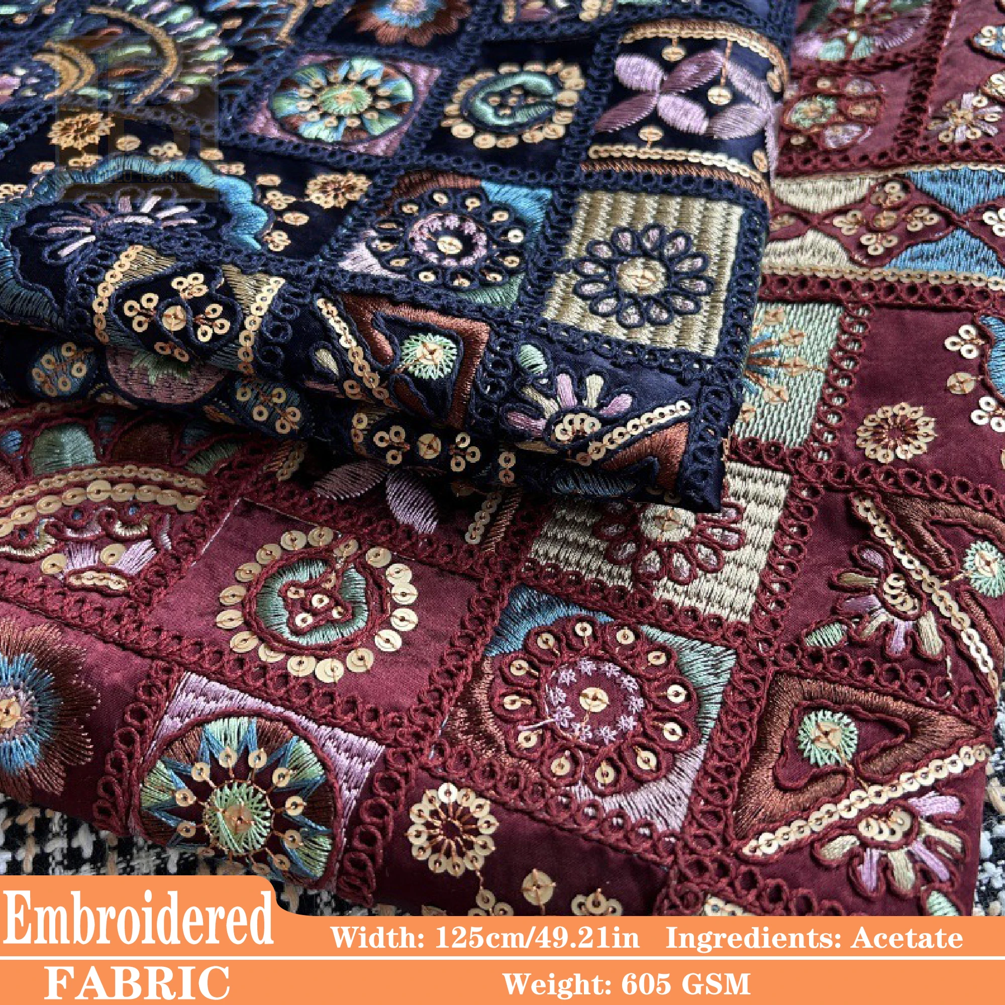 1/2/3M Bohemian Ethnic Style Embroidered Fabric, Soft Skin-Friendly & Dresses Shirt DIY Telas Para Costura Designer Cloth
1/2/3M Bohemian Ethnic Style Embroidered Fabric, Soft Skin-Friendly & Dresses Shirt DIY Telas Para Costura Designer Cloth