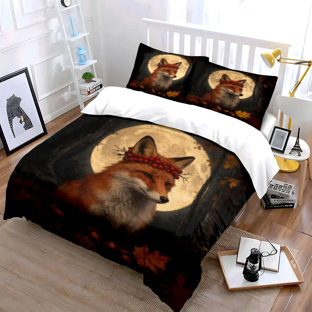 Autumn Forest Fox Decor Set Soft Comfortable Duvet Cover Bedding Set Included 1*Duvet Cover & 2*Pillowcases, gift
Autumn Forest Fox Decor Set Soft Comfortable Duvet Cover Bedding Set Included 1*Duvet Cover & 2*Pillowcases, gift