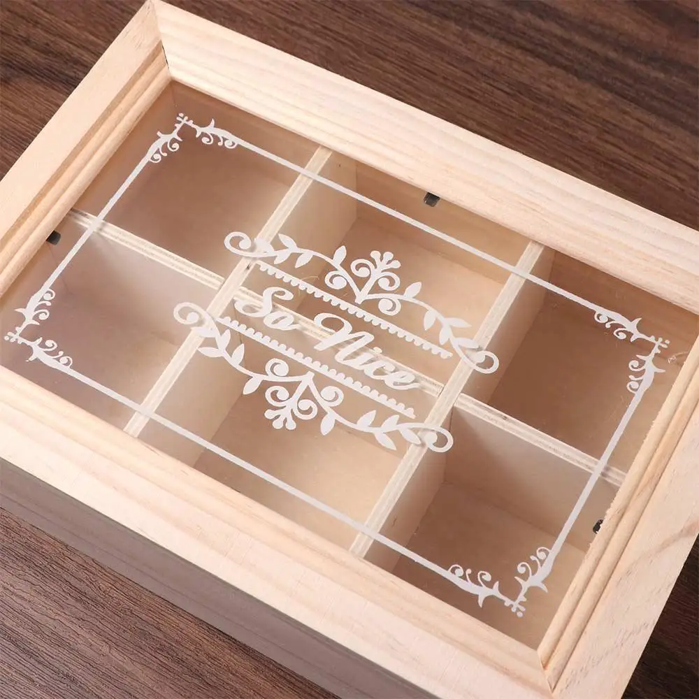 6 Grids Wooden Tea Box with Clear Lid Dust-proof Desktop Organizer Handmade Multifunctional Jewelry Display Case Hair Accessory
6 Grids Wooden Tea Box with Clear Lid Dust-proof Desktop Organizer Handmade Multifunctional Jewelry Display Case Hair Accessory