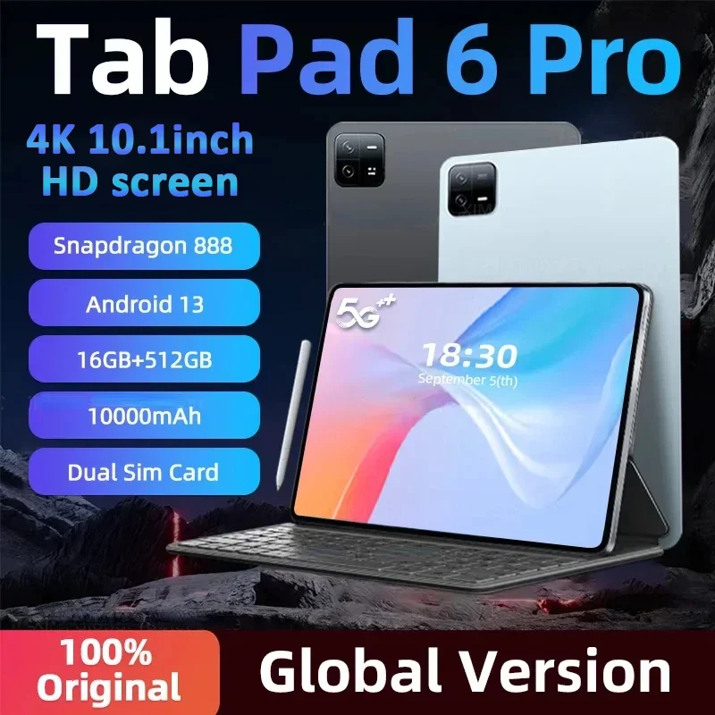 2024 Original Pad 6 Pro Global Version Xioami Tablet PC Android 13 Snapdragon 888 10000mAh 16GB 512GB 5G HD 4K Screen WIFI Mi
2024 Original Pad 6 Pro Global Version Xioami Tablet PC Android 13 Snapdragon 888 10000mAh 16GB 512GB 5G HD 4K Screen WIFI Mi