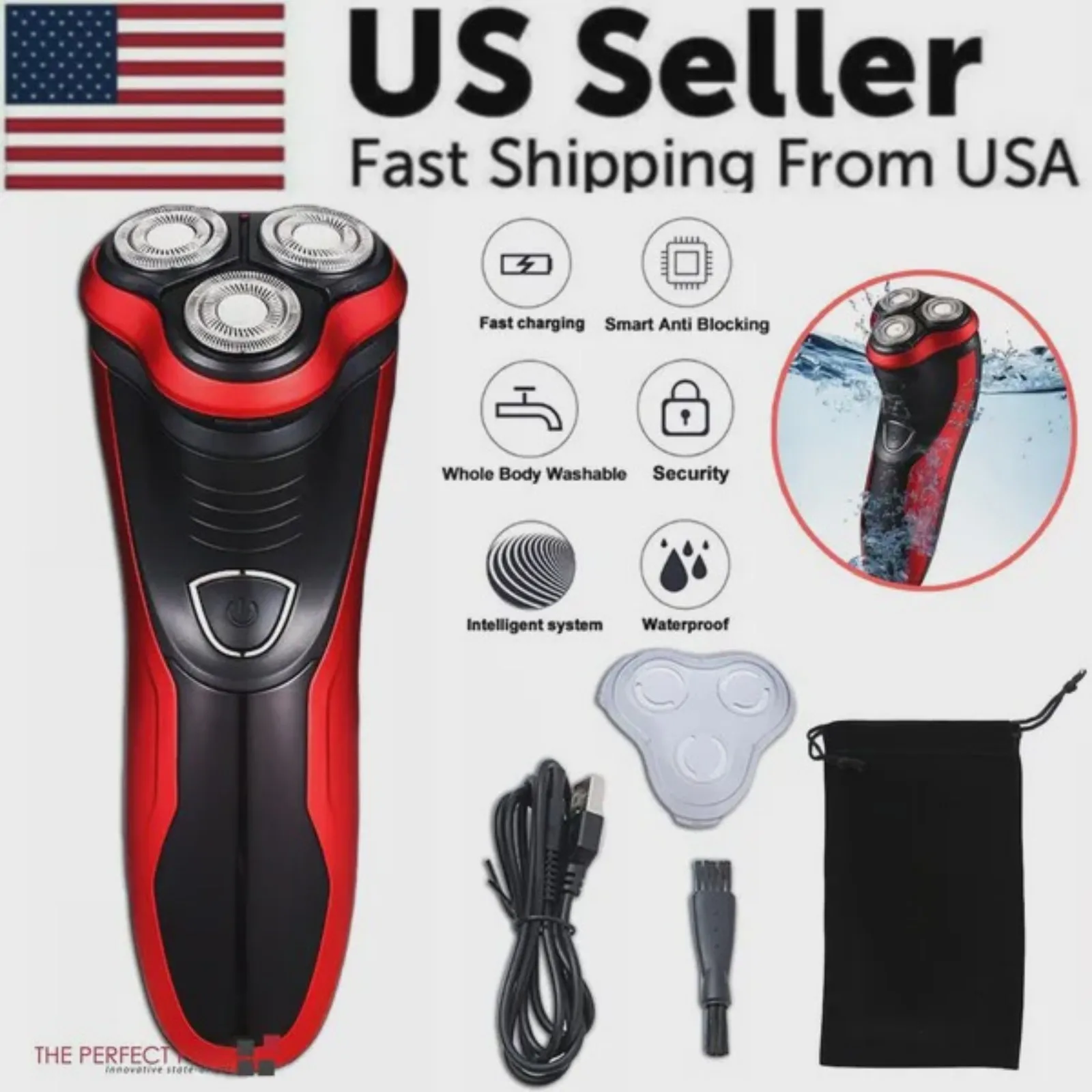 Men's Razor Rotary Waterproof Electric Shaver Pop-Up Trimmer Wet Dry Cordless
Men's Razor Rotary Waterproof Electric Shaver Pop-Up Trimmer Wet Dry Cordless
