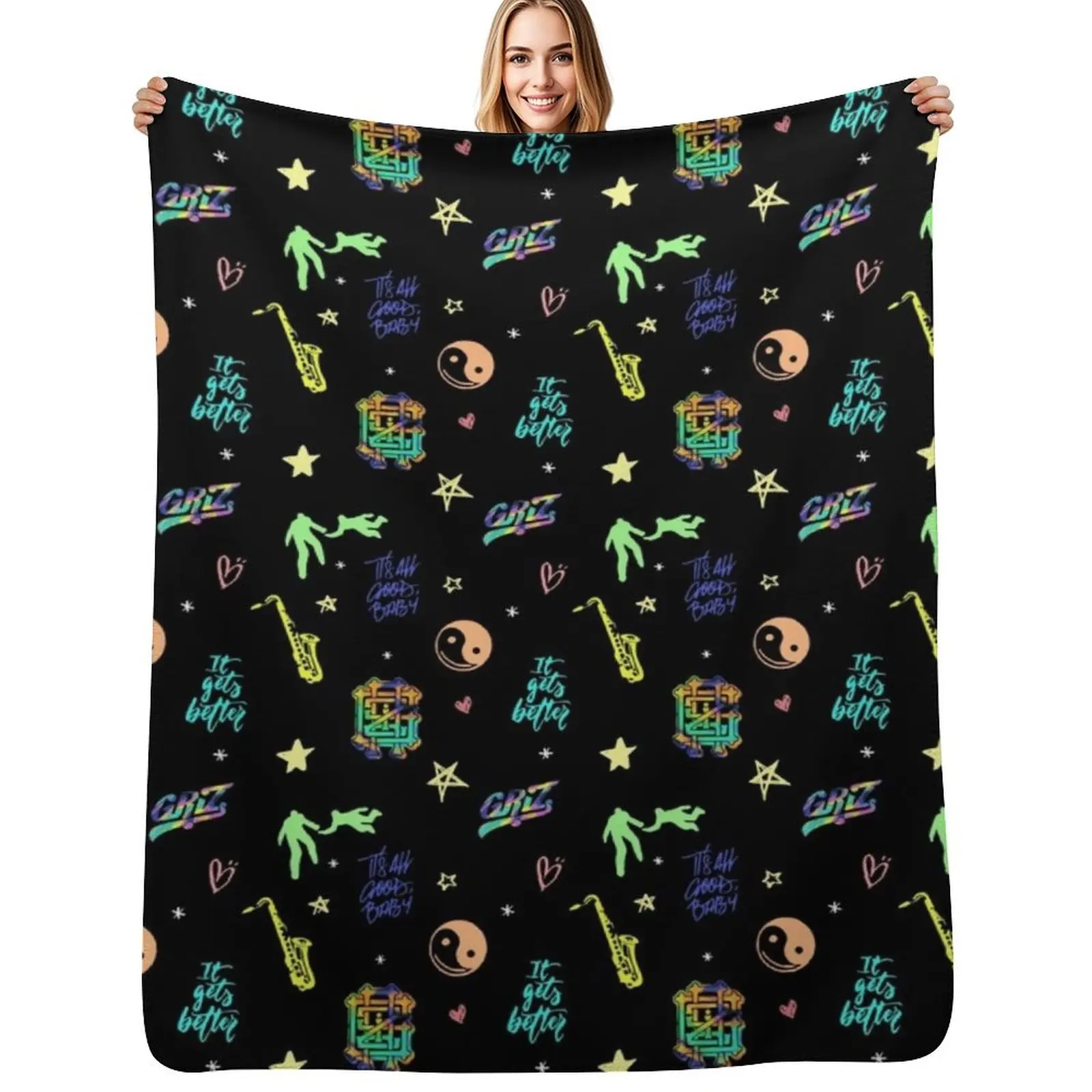 Griz Pattern in Color Throw Blanket Lightweight Warm Blanket for Indoor Outdoor Use
Griz Pattern in Color Throw Blanket Lightweight Warm Blanket for Indoor Outdoor Use