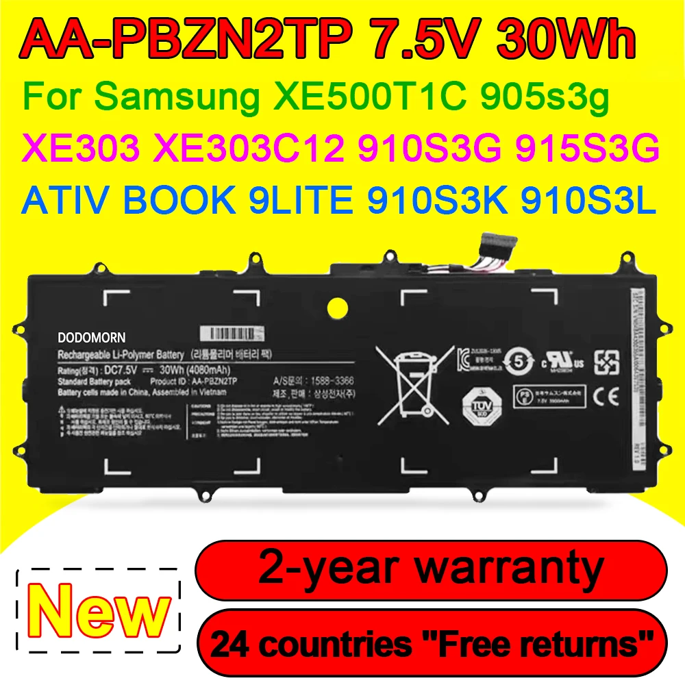 Аккумулятор для ноутбука Samsung Chromebook AA-PBZN2TP XE500T1C- 910S3G, 7,5 в, 30 Вт/ч, 4080 мАч
Аккумулятор для ноутбука Samsung Chromebook AA-PBZN2TP XE500T1C- 910S3G, 7,5 в, 30 Вт/ч, 4080 мАч