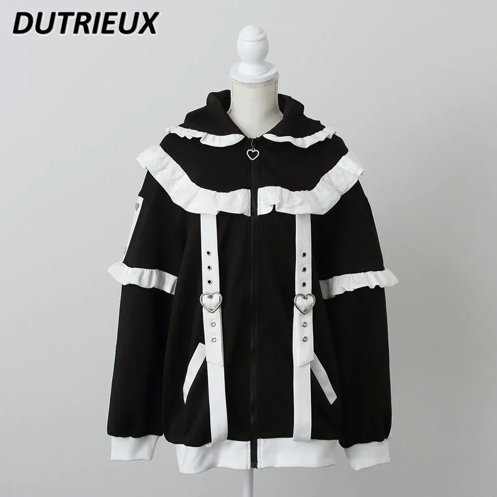 Spring Mine Solid Color Cute Sweet Loose Oversized Hoodie Clothes Heavy Industry Fungus Edge Hooded Coat Zip Up Sweatshirt
Spring Mine Solid Color Cute Sweet Loose Oversized Hoodie Clothes Heavy Industry Fungus Edge Hooded Coat Zip Up Sweatshirt