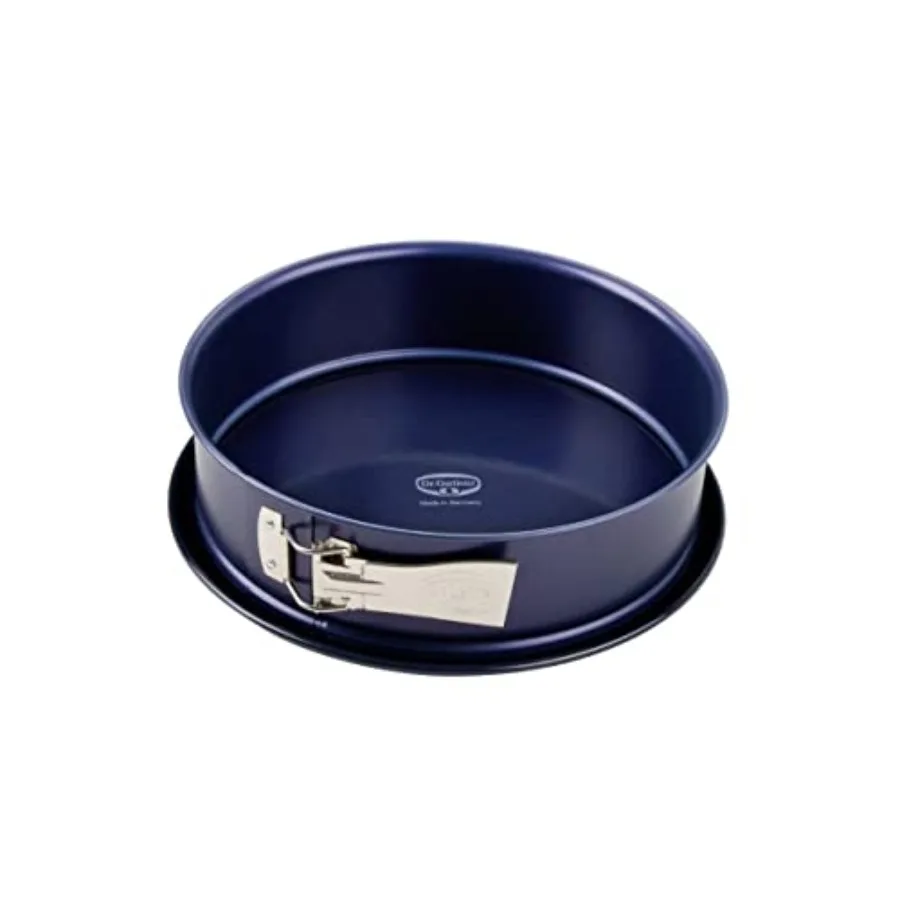 Springform Cake Tin 28cm for home baking, blue enamel-coated steel, scratch-resistant flat removable base, non-stick surface
Springform Cake Tin 28cm for home baking, blue enamel-coated steel, scratch-resistant flat removable base, non-stick surface