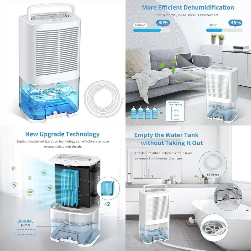 Wholesale 2L Removable Water Tank Portable Compact air Dryer Dehumidifier for Basements RV
Wholesale 2L Removable Water Tank Portable Compact air Dryer Dehumidifier for Basements RV