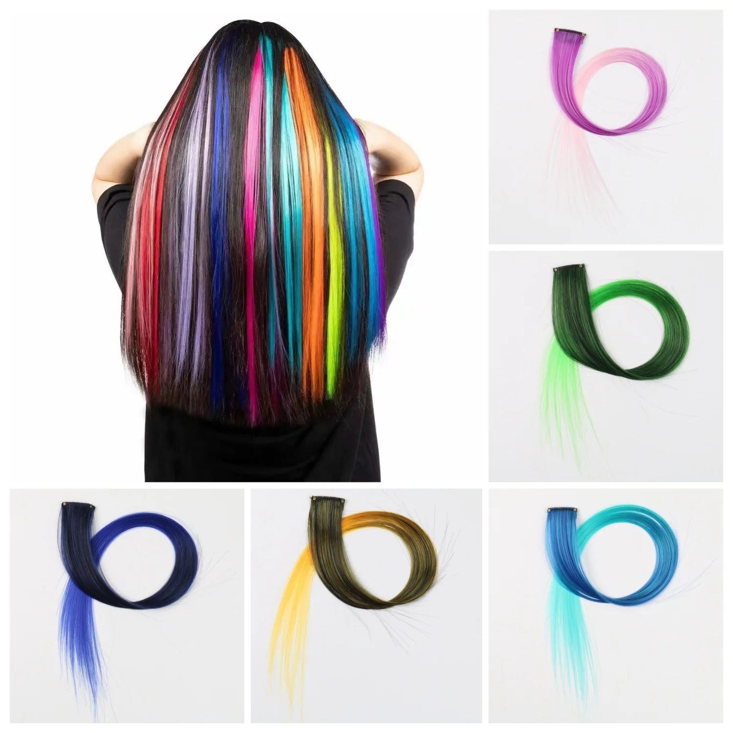 One Clip In Hair Extensions Synthetic Fiber Fake Hair 1Piece 55cm 2 Colors Mixing Hairpiece Natural Hairstyle Wig Piece for Girl
One Clip In Hair Extensions Synthetic Fiber Fake Hair 1Piece 55cm 2 Colors Mixing Hairpiece Natural Hairstyle Wig Piece for Girl