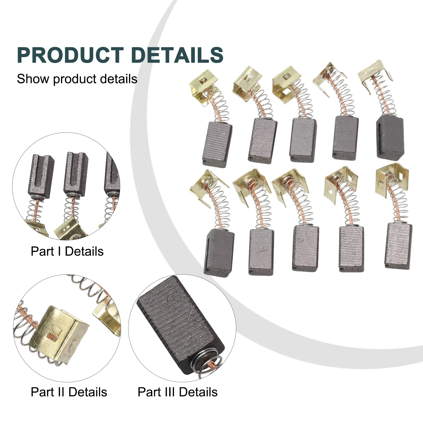 Carbon Brushes Convenient Maintenance and Repair with 10pcs Carbon Brushes for CD115 Angle Grinders CD105 CD110
Carbon Brushes Convenient Maintenance and Repair with 10pcs Carbon Brushes for CD115 Angle Grinders CD105 CD110