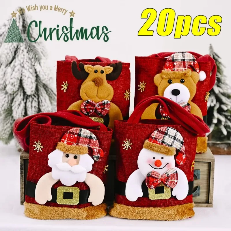 20PCS Christmas Gift Bags Handbags Tote Bags Candy Bags Snowman Bear Gift Bags Storage Bags Christmas Decoration
20PCS Christmas Gift Bags Handbags Tote Bags Candy Bags Snowman Bear Gift Bags Storage Bags Christmas Decoration