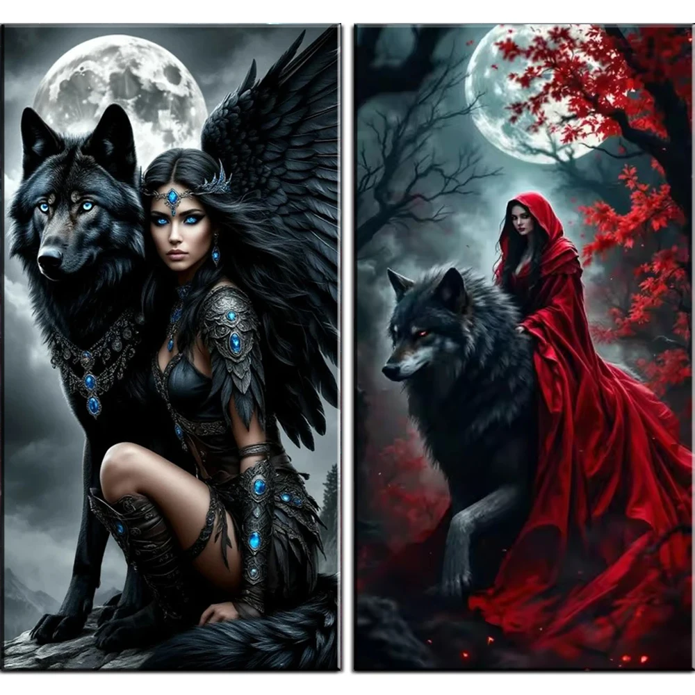 5D DIY Diamond Painting Mosaic Woman Black Wolf Fox Owl Animals Moon Embroidery Square Round Diamond Art New Cross Stitch Kit
5D DIY Diamond Painting Mosaic Woman Black Wolf Fox Owl Animals Moon Embroidery Square Round Diamond Art New Cross Stitch Kit