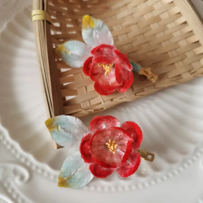 New Year Baby Children's Hair Clips Yangzhou Velvet Meri Velvet Flower Country Style Fashionable Hair Accessories for Kids
New Year Baby Children's Hair Clips Yangzhou Velvet Meri Velvet Flower Country Style Fashionable Hair Accessories for Kids