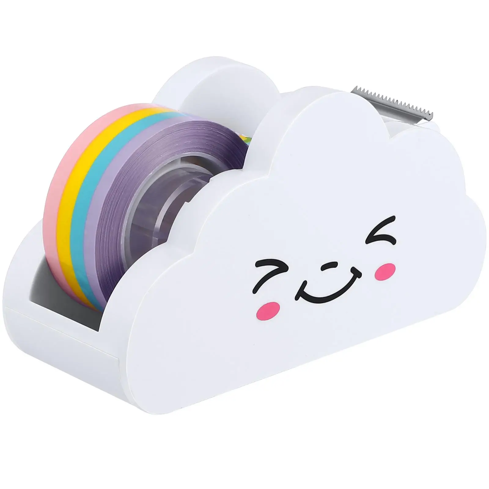 Cloud Shaped Tape Dispenser Rainbow Color Packing Tape Cutter Stationery Adhesive Machine Supplies Desktop Tape Holder Students
Cloud Shaped Tape Dispenser Rainbow Color Packing Tape Cutter Stationery Adhesive Machine Supplies Desktop Tape Holder Students
