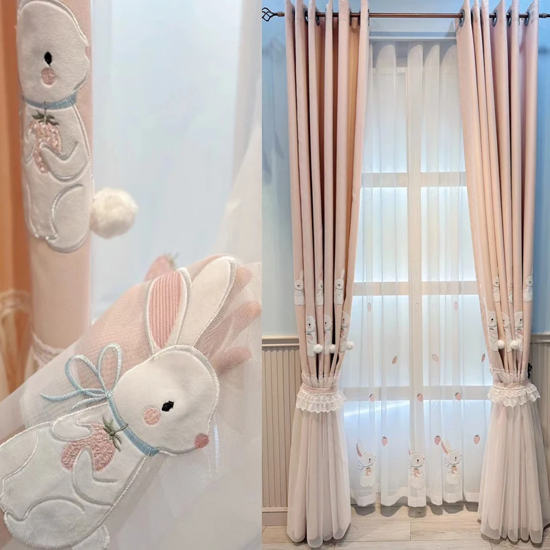 Cartoon Cute Pink Children's Room Curtains Girls Bedroom Princess Style Girls Blackout Curtains For Living Dining Room Bedroom
Cartoon Cute Pink Children's Room Curtains Girls Bedroom Princess Style Girls Blackout Curtains For Living Dining Room Bedroom