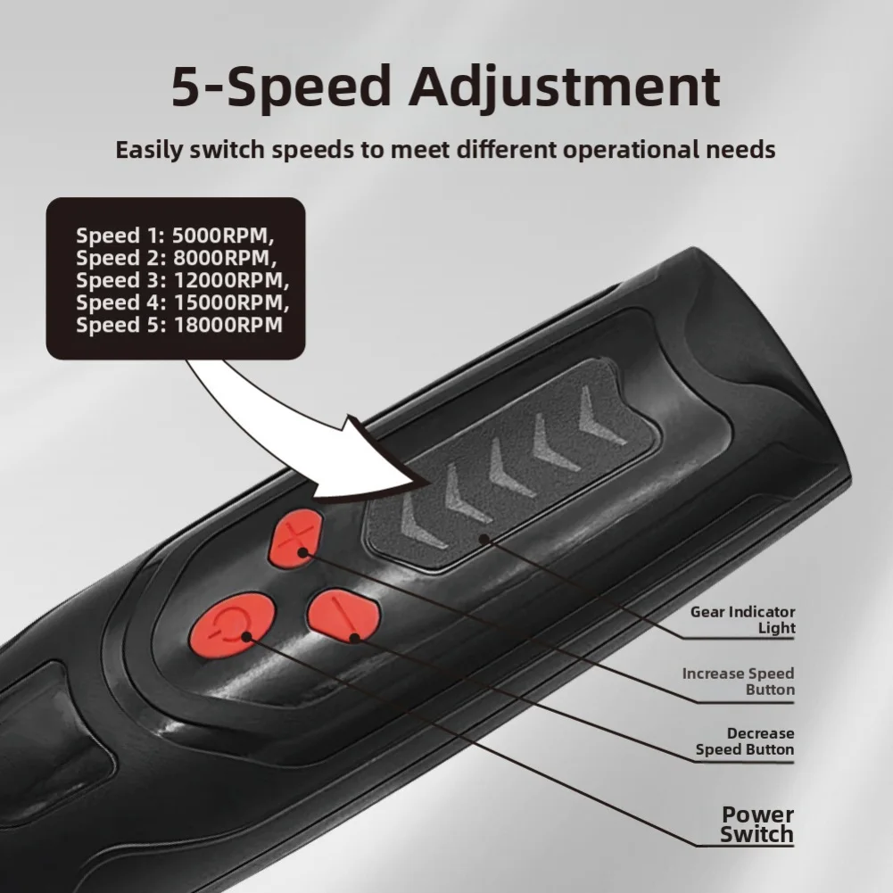 Маленькая электрическая полировальная машина с регулируемой скоростью и LED-подсветкой, портативная, для детальной полировки, фрезерования и гравировки
Маленькая электрическая полировальная машина с регулируемой скоростью и LED-подсветкой, портативная, для детальной полировки, фрезерования и гравировки