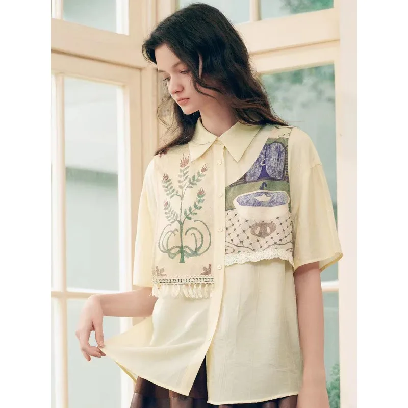 Womens Ethnic Printed Lace Tassel Patchwork Short Sleeve Blouse Casual Summer Tops
Womens Ethnic Printed Lace Tassel Patchwork Short Sleeve Blouse Casual Summer Tops