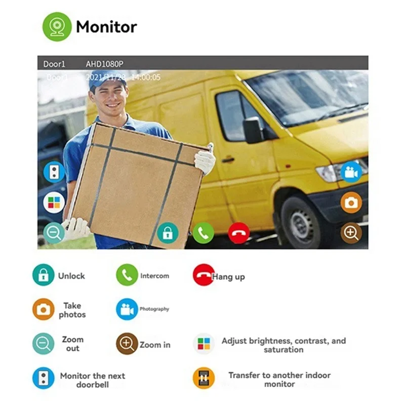 A02M-Video Doorbell Apartment Intercom 7In Full Touch Monitor System TUYA Wifi Home Video Intercom Door Phone Kits
A02M-Video Doorbell Apartment Intercom 7In Full Touch Monitor System TUYA Wifi Home Video Intercom Door Phone Kits