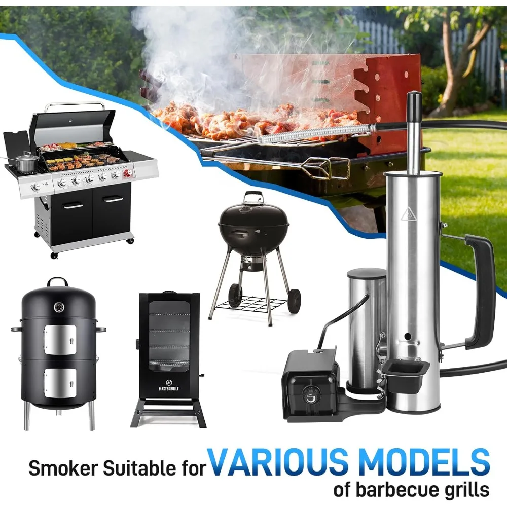 Stainless Steel Pellet Smoker Tube - Portable Electric Smoke Generator with Air Pump, Hot & Cold Smoker Accessories
Stainless Steel Pellet Smoker Tube - Portable Electric Smoke Generator with Air Pump, Hot & Cold Smoker Accessories