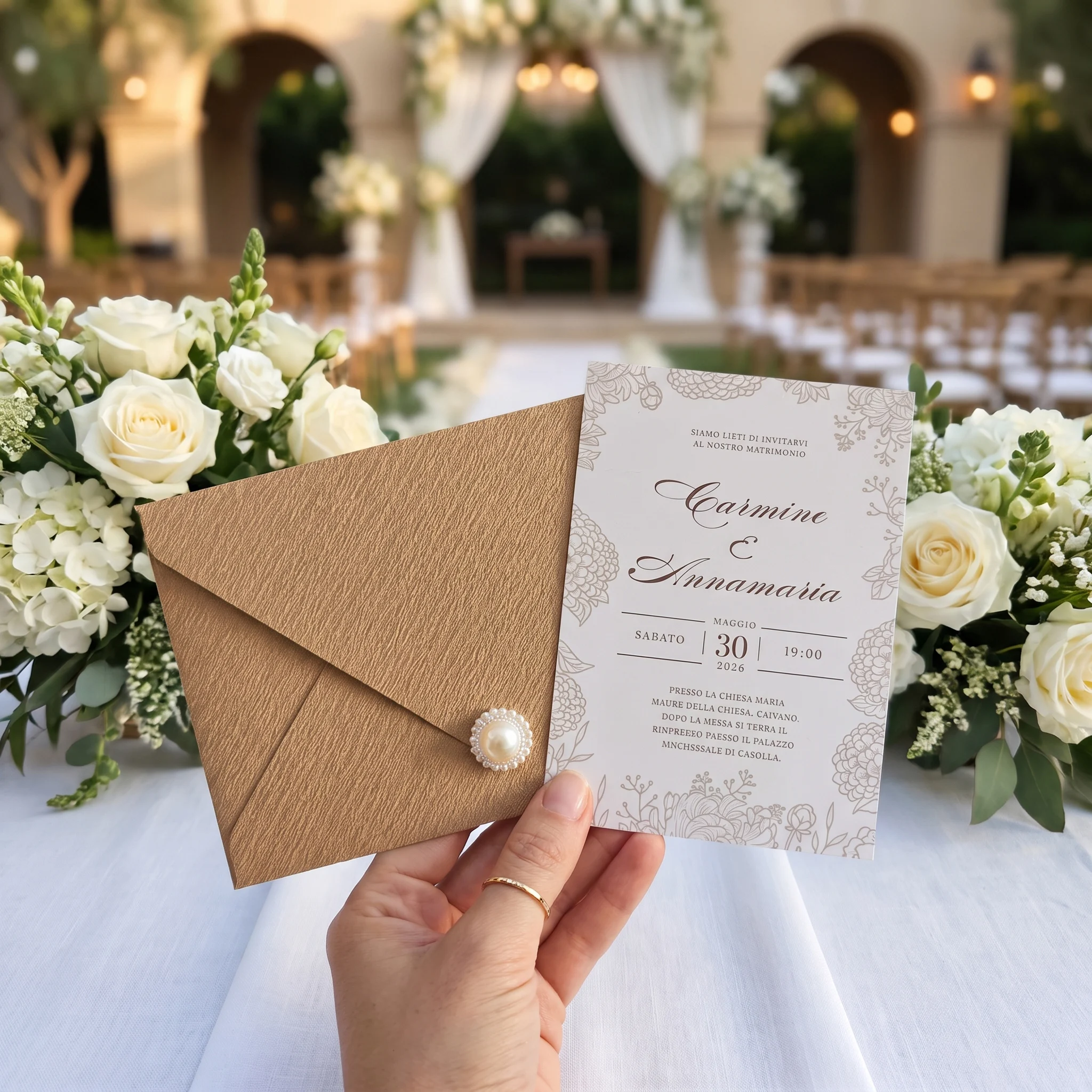 Personalized Wedding Invitation Set 5x7 Inch Custom Cards With Gold Envelope And Pearl Wax Seal For Wedding Engagement Party
Personalized Wedding Invitation Set 5x7 Inch Custom Cards With Gold Envelope And Pearl Wax Seal For Wedding Engagement Party