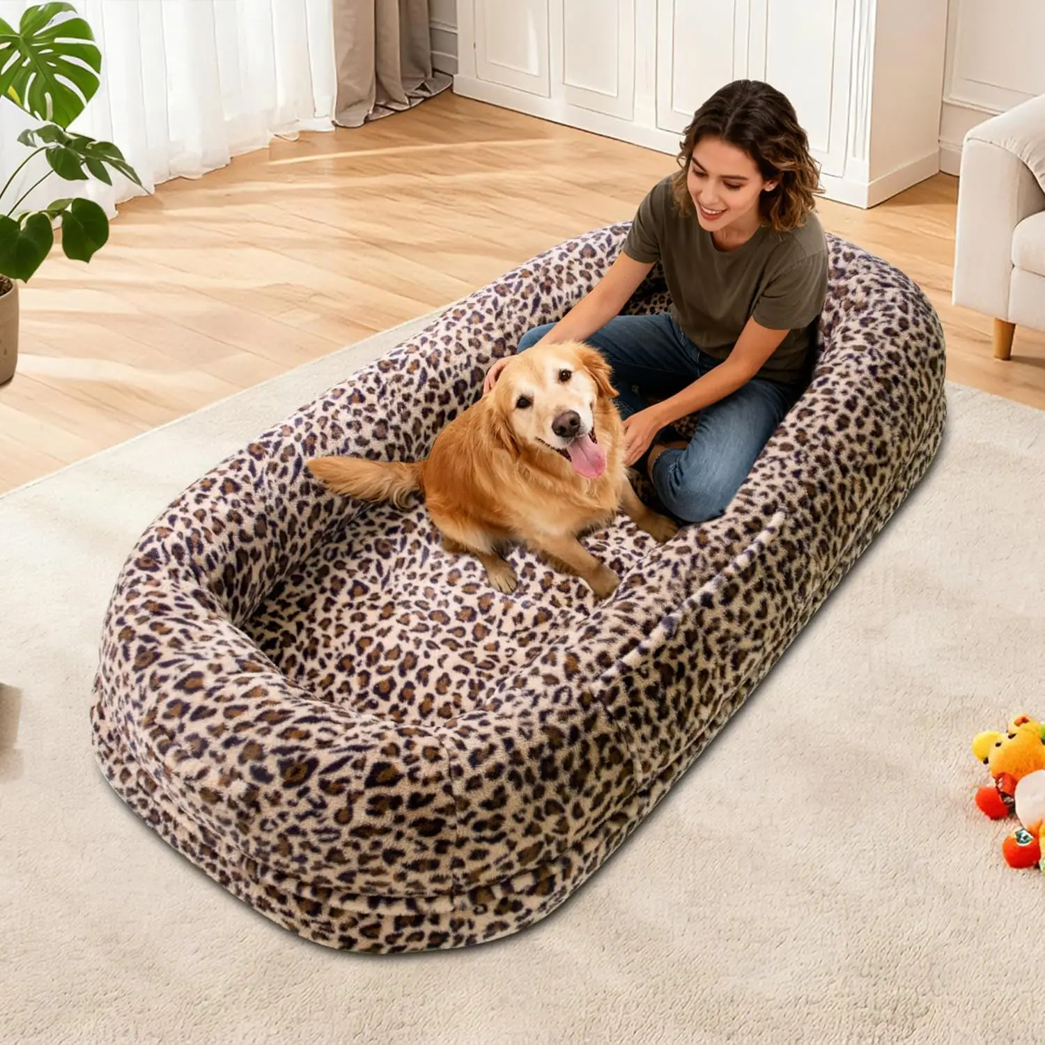 Human Dog Bed for Adult,70"x38"x10" Extra Large Human Pet Bed,Orthopedic Washable XL Dog Bed with Memory Foam (Leopard P
Human Dog Bed for Adult,70"x38"x10" Extra Large Human Pet Bed,Orthopedic Washable XL Dog Bed with Memory Foam (Leopard P