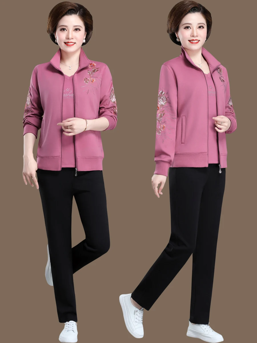 Женский спортивный костюм для среднего возраста, новинка 2025 года, осенняя коллекция, комплект из двух предметов, большие размеры, верхняя одежда для женщин среднего возраста, весна-осень
Женский спортивный костюм для среднего возраста, новинка 2025 года, осенняя коллекция, комплект из двух предметов, большие размеры, верхняя одежда для женщин среднего возраста, весна-осень