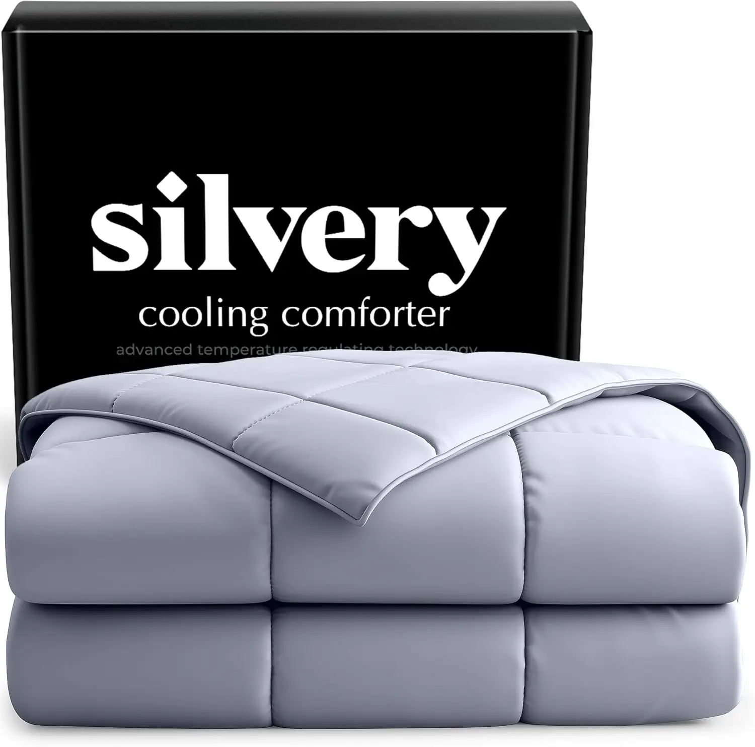 Self-Cooling Comforter for Hot Sleepers - Lightweight Breathable Blanket, Full/Queen 90x90 Inch, Gray
Self-Cooling Comforter for Hot Sleepers - Lightweight Breathable Blanket, Full/Queen 90x90 Inch, Gray