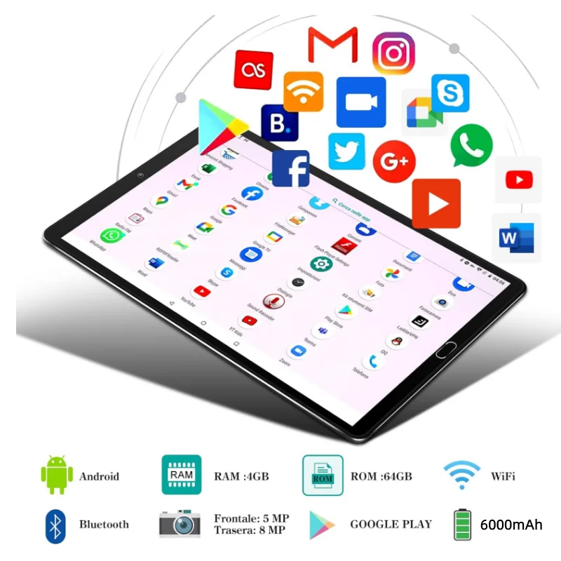 10,1-дюймовый планшетный ПК Android 10, 4 ГБ ОЗУ, 64 ГБ ПЗУ, 1280*800 IPS, двойной камеры, WIFI, MTK6753, процессор, восьмиядерный аккумулятор, 6000 мАч
10,1-дюймовый планшетный ПК Android 10, 4 ГБ ОЗУ, 64 ГБ ПЗУ, 1280*800 IPS, двойной камеры, WIFI, MTK6753, процессор, восьмиядерный аккумулятор, 6000 мАч