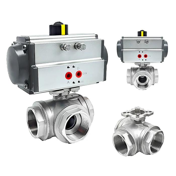 Factory Direct Sales of High-quality, High-safety Pneumatic Stainless Steel Three-way Ball Valve.
Factory Direct Sales of High-quality, High-safety Pneumatic Stainless Steel Three-way Ball Valve.
