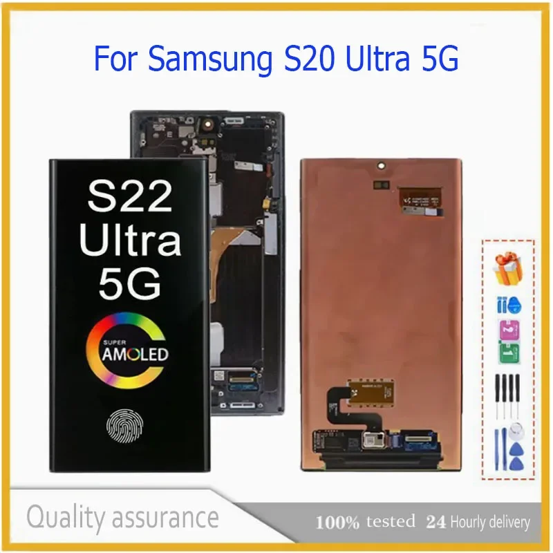 AMOLED For Samsung S22 Ultra 5G S908 S908B S908U 6.78"Display LCD Touch Screens Digitizer Fit Samsung Mobile Phone with Frame
AMOLED For Samsung S22 Ultra 5G S908 S908B S908U 6.78"Display LCD Touch Screens Digitizer Fit Samsung Mobile Phone with Frame