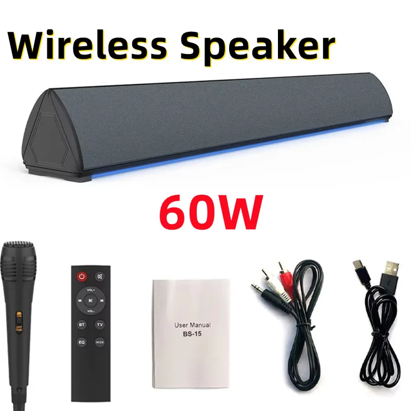 60W Bluetooth Speaker Column High Power Portable Speaker TV SoundBar For Computer Music Center Boom Box With TF AUX USB Radio
60W Bluetooth Speaker Column High Power Portable Speaker TV SoundBar For Computer Music Center Boom Box With TF AUX USB Radio