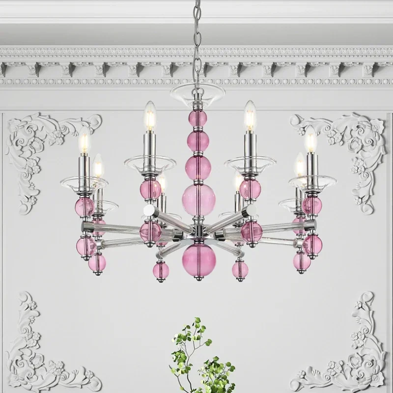 European modern personalized creative minimalist light purple glass crystal chandelier dining room lighting industrial wind lamp
European modern personalized creative minimalist light purple glass crystal chandelier dining room lighting industrial wind lamp