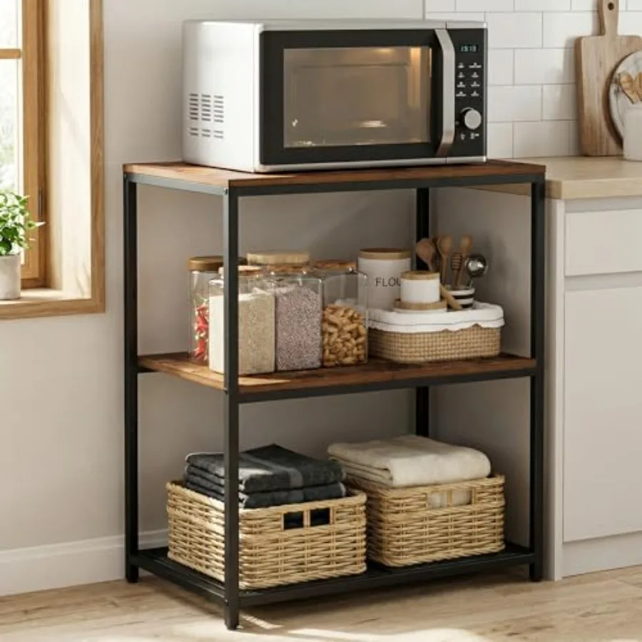 Kitchen Island with 3 Shelves, Kitchen Shelf with Large Workstation, Bakers Rack, Workbench, Metal Frame
Kitchen Island with 3 Shelves, Kitchen Shelf with Large Workstation, Bakers Rack, Workbench, Metal Frame