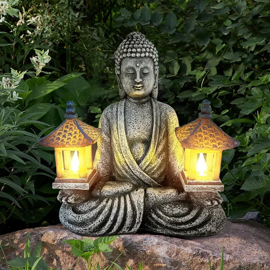 Pagoda Buddha Statues with LED Lights, Solar-Power Buddha Sculpture Decor for Home Garden, Yard, Patio, Yoga.
Pagoda Buddha Statues with LED Lights, Solar-Power Buddha Sculpture Decor for Home Garden, Yard, Patio, Yoga.