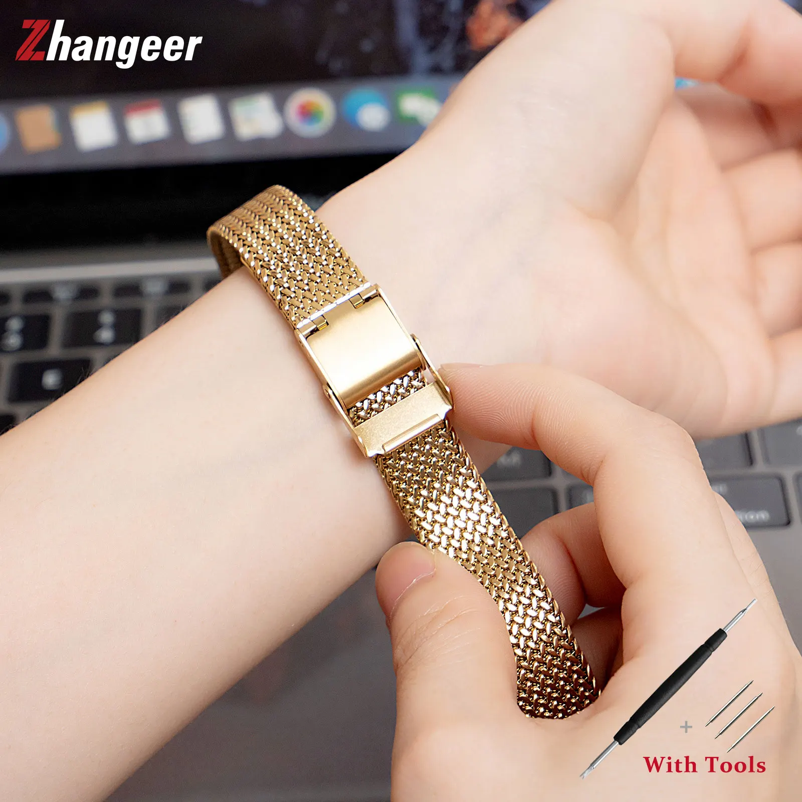 New Milanese Watch bands Woven Mesh Metal Flat Interface Unisex Universal Wrist Watch Strap18mm 20mm 22mm Bracelet Accessories
New Milanese Watch bands Woven Mesh Metal Flat Interface Unisex Universal Wrist Watch Strap18mm 20mm 22mm Bracelet Accessories