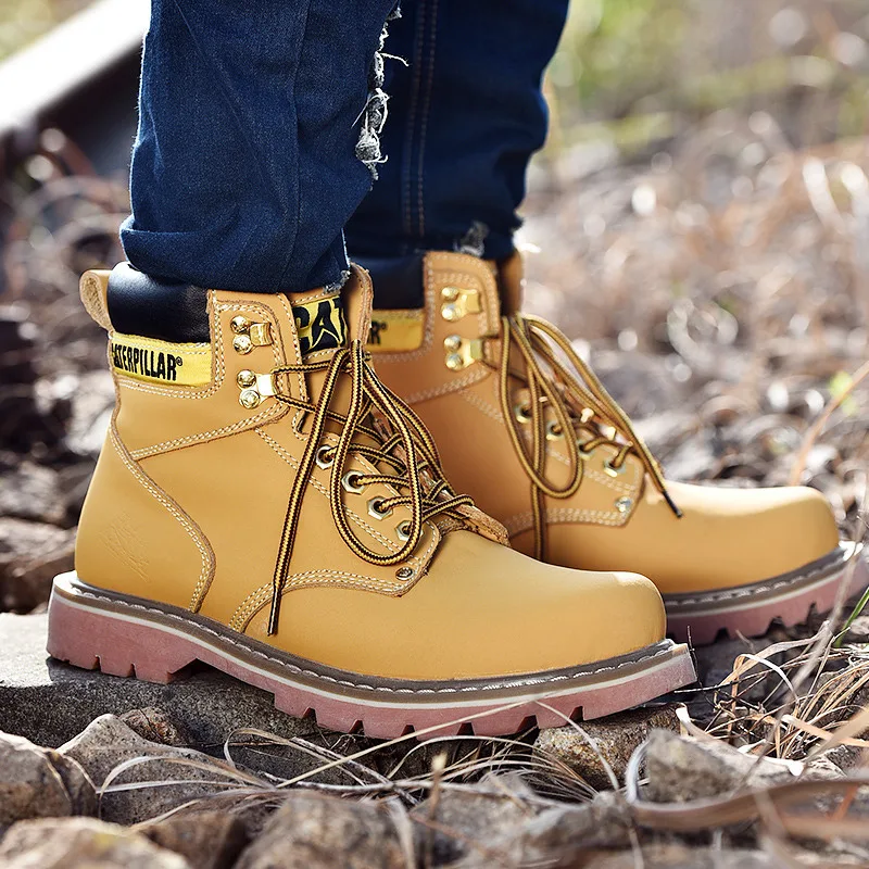Classic Golden Men's Casual Boots Outdoor Platform Non-Slip Ankle Boot Men Comfort Lace-Up Couples Work Boots botas de trabajo
Classic Golden Men's Casual Boots Outdoor Platform Non-Slip Ankle Boot Men Comfort Lace-Up Couples Work Boots botas de trabajo