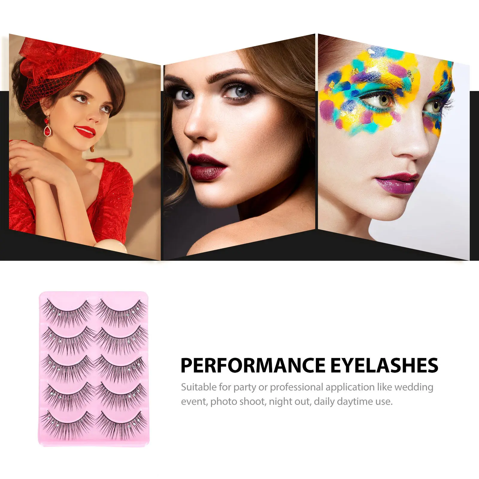 10 Pairs Fake Lashes Diamond Eyelash Prom Performance Black Natural Long Vivid Makeup False Eyelashes for Women
10 Pairs Fake Lashes Diamond Eyelash Prom Performance Black Natural Long Vivid Makeup False Eyelashes for Women