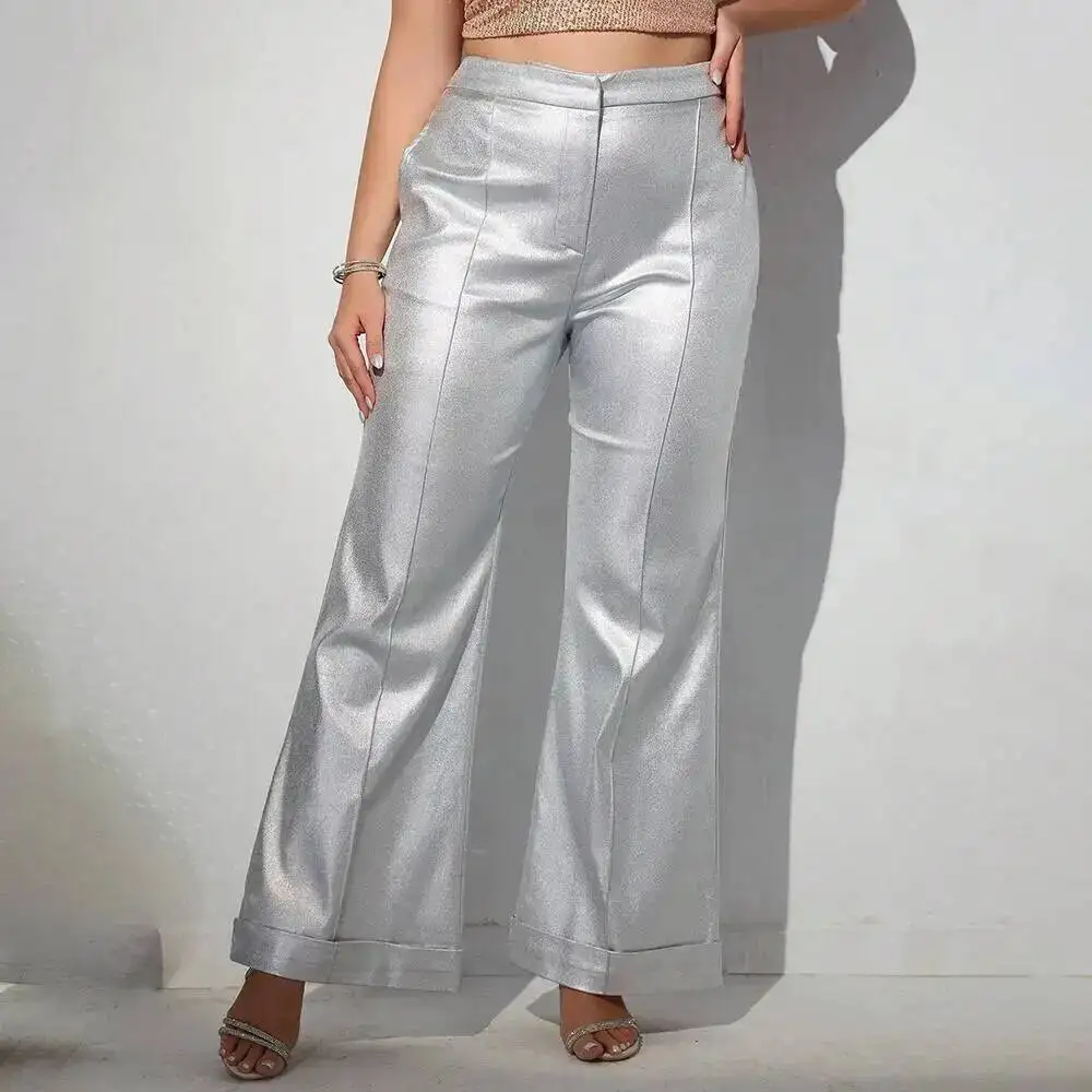 Spring and Autumn Women's Fashion Versatile Plus Size Metallic Casual Pants with a Hanging Feel Slim Fit Pants
Spring and Autumn Women's Fashion Versatile Plus Size Metallic Casual Pants with a Hanging Feel Slim Fit Pants