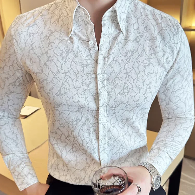 Shirt British Fashion Long-sleeved Korean Version with Iron-free Anti-wrinkle Slim Casual and Handsome Shirt for Men
Shirt British Fashion Long-sleeved Korean Version with Iron-free Anti-wrinkle Slim Casual and Handsome Shirt for Men