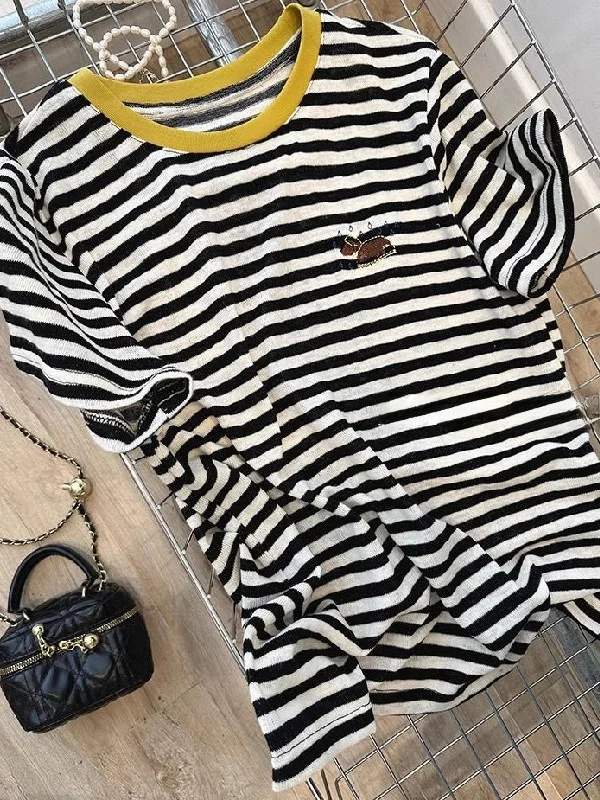 plus Size Women's T-Shirt Summer Casual round Neck Short Sleeve Embroidered Striped Doggies Base Shirt Loose Fit Breathable P...
plus Size Women's T-Shirt Summer Casual round Neck Short Sleeve Embroidered Striped Doggies Base Shirt Loose Fit Breathable P...