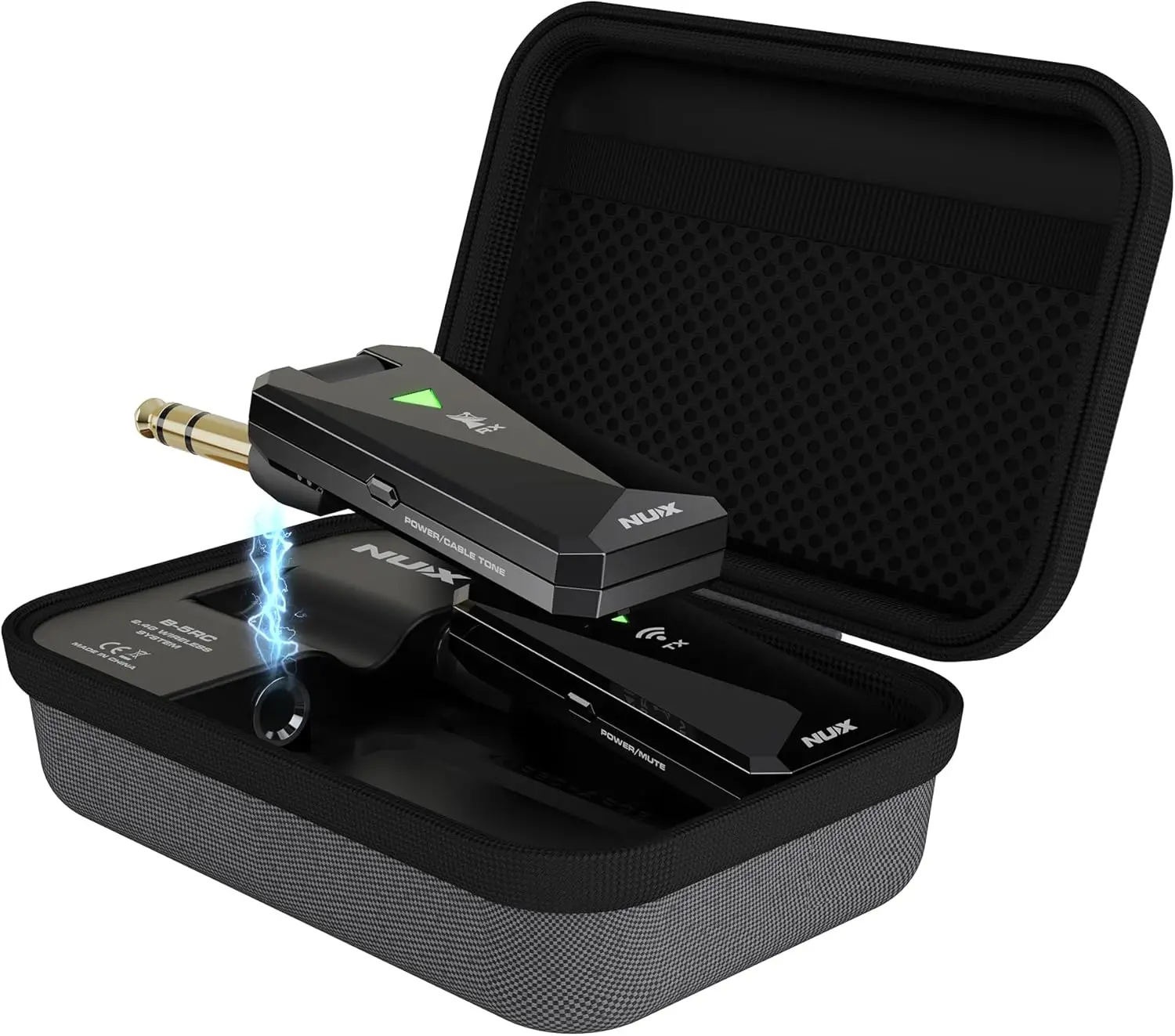 Wireless Guitar System with Charging Case, 2.4GHz Transmitter Receiver, Auto Match, Mute Function, for Electric Acoustic Bass Guitar
Wireless Guitar System with Charging Case, 2.4GHz Transmitter Receiver, Auto Match, Mute Function, for Electric Acoustic Bass Guitar