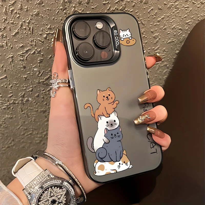 Simple and cute cat phone case suitable for iPhone 16 15 14 13 12 11 Pro/ Max/Plus shock-proof rear cover anti-fingerprint
Simple and cute cat phone case suitable for iPhone 16 15 14 13 12 11 Pro/ Max/Plus shock-proof rear cover anti-fingerprint