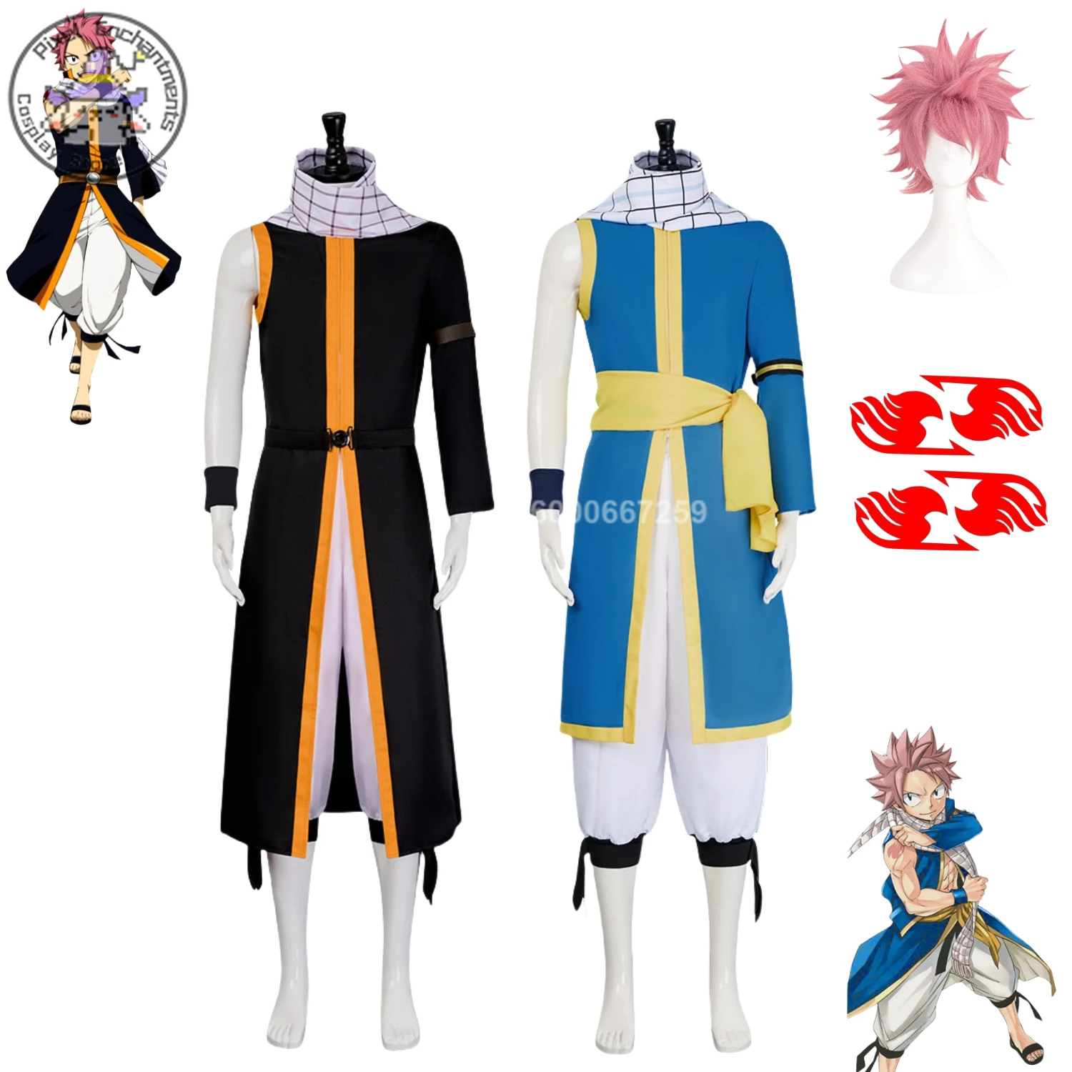 Anime Fairy Tail Natsu Cosplay Costume Blue and Black Uniform Wig Full Set for Men Halloween Role Play Love Live Suit Comic Con
Anime Fairy Tail Natsu Cosplay Costume Blue and Black Uniform Wig Full Set for Men Halloween Role Play Love Live Suit Comic Con