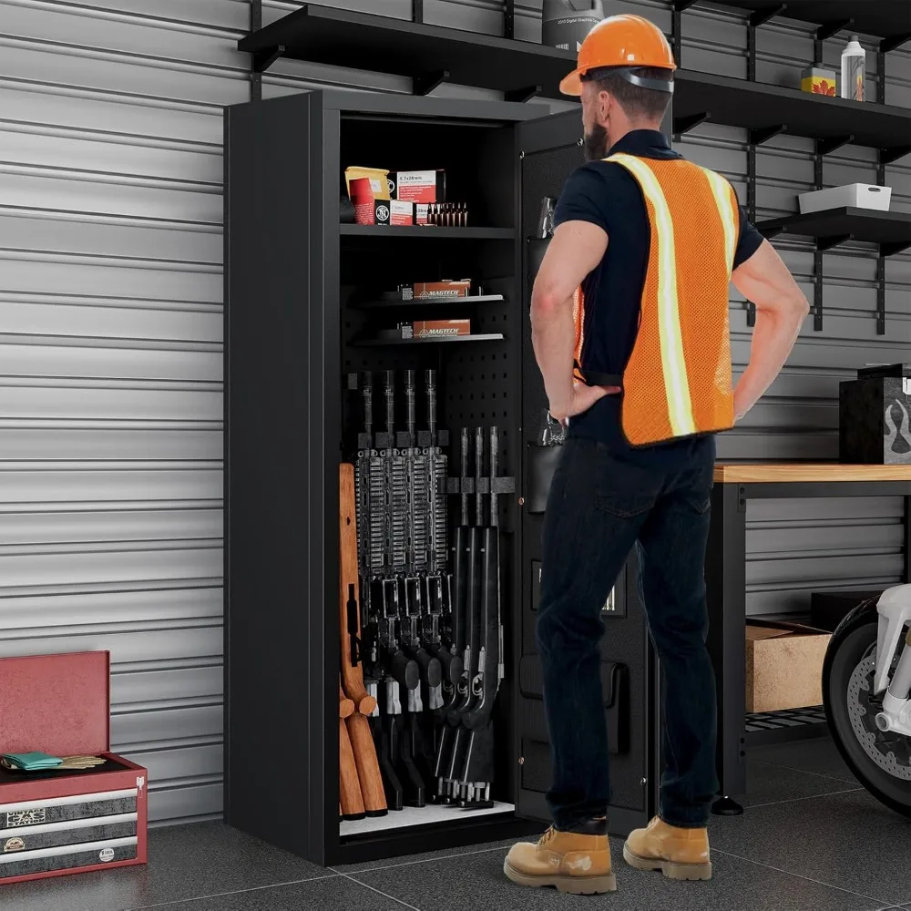 "2025 Upgraded Large Gun Safe for 10-14 Rifles - Biometric Fingerprint Lock, Removable Shelves & Pistol Storage"
"2025 Upgraded Large Gun Safe for 10-14 Rifles - Biometric Fingerprint Lock, Removable Shelves & Pistol Storage"
