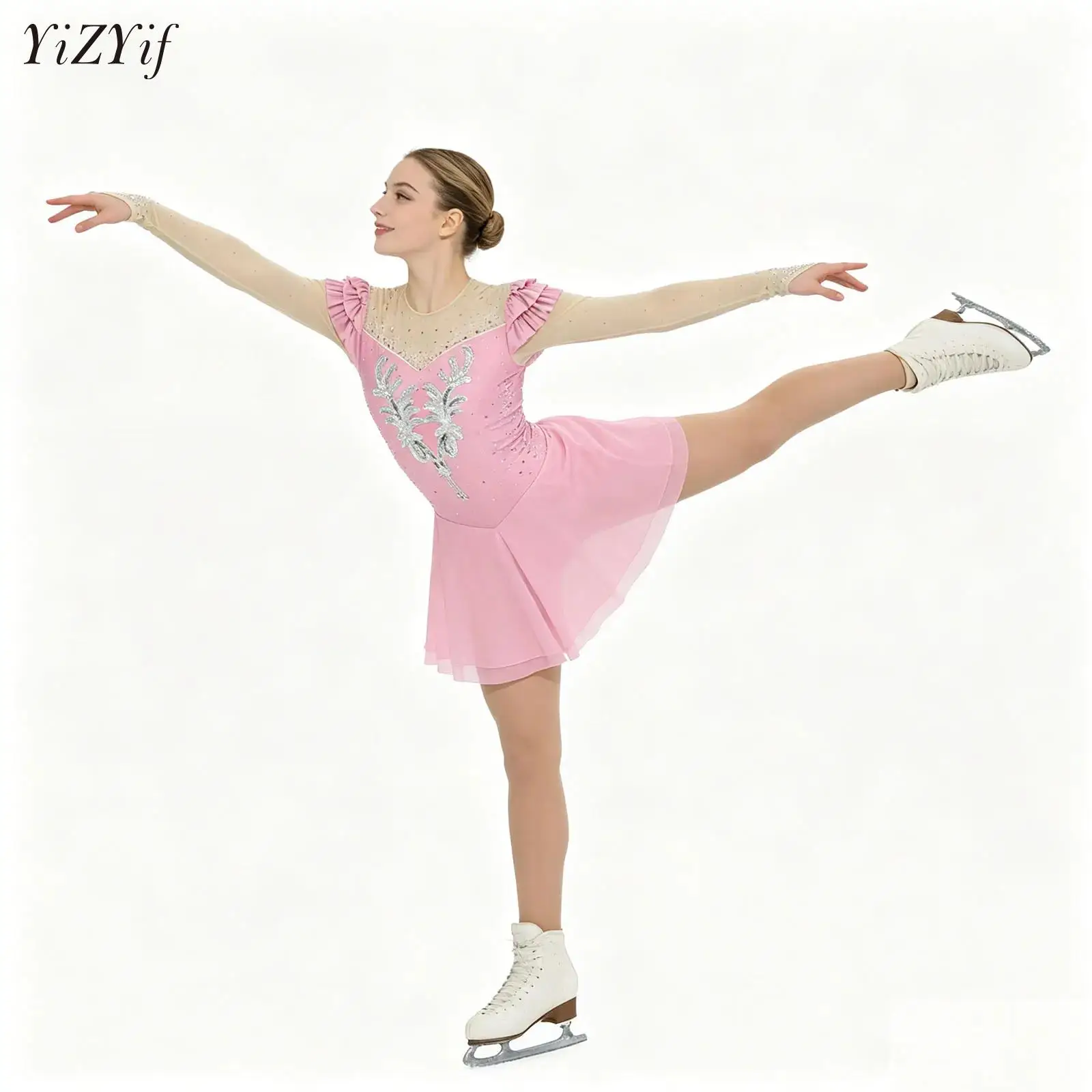 Rhythmic Gymnastics Figure Skating Ballet Lyrical Latin Dance Leotards Dress Womens Sequined Applique Rhinestones Dancewear
Rhythmic Gymnastics Figure Skating Ballet Lyrical Latin Dance Leotards Dress Womens Sequined Applique Rhinestones Dancewear