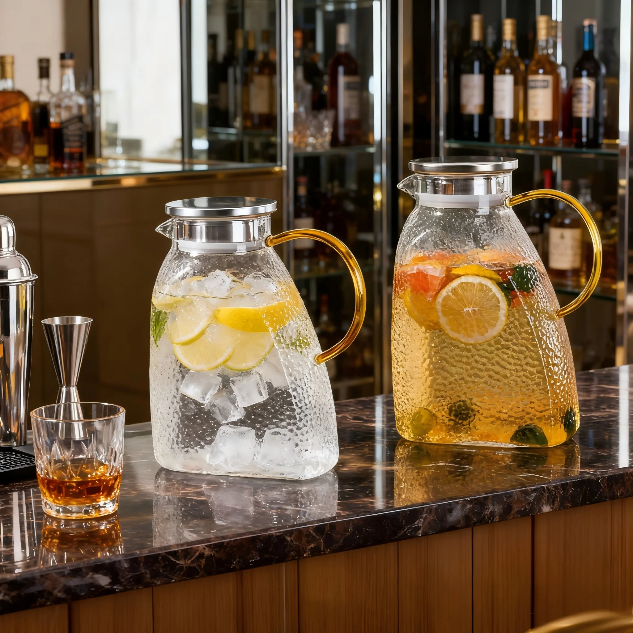 2pcs Glass Carafe with Lid And Spout, 1.8L (60oz, Approximately 1.7L) Glass Carafe with Handle And Lid, Refrigerator Water Carafe, Suitable for Hot And Cold Water, Iced Tea, Juice, Coffee, Milk, And Beverages
2pcs Glass Carafe with Lid And Spout, 1.8L (60oz, Approximately 1.7L) Glass Carafe with Handle And Lid, Refrigerator Water Carafe, Suitable for Hot And Cold Water, Iced Tea, Juice, Coffee, Milk, And Beverages