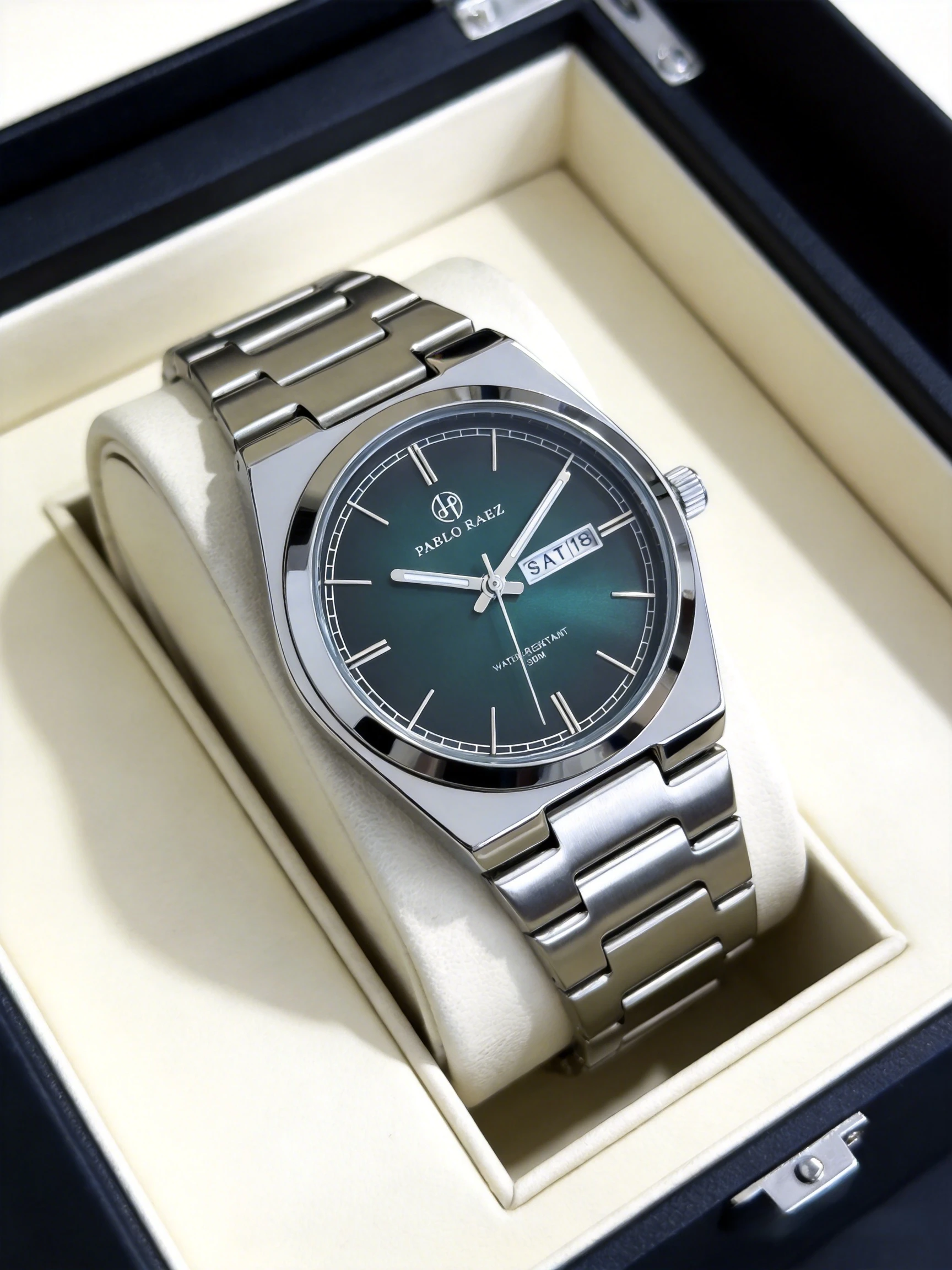 PABLO RAEZ Luxury Quartz Man Wristwatch Men Watches Waterproof Luminous Date Week Stainless Steel Men's Watch Male Reloj+box
PABLO RAEZ Luxury Quartz Man Wristwatch Men Watches Waterproof Luminous Date Week Stainless Steel Men's Watch Male Reloj+box