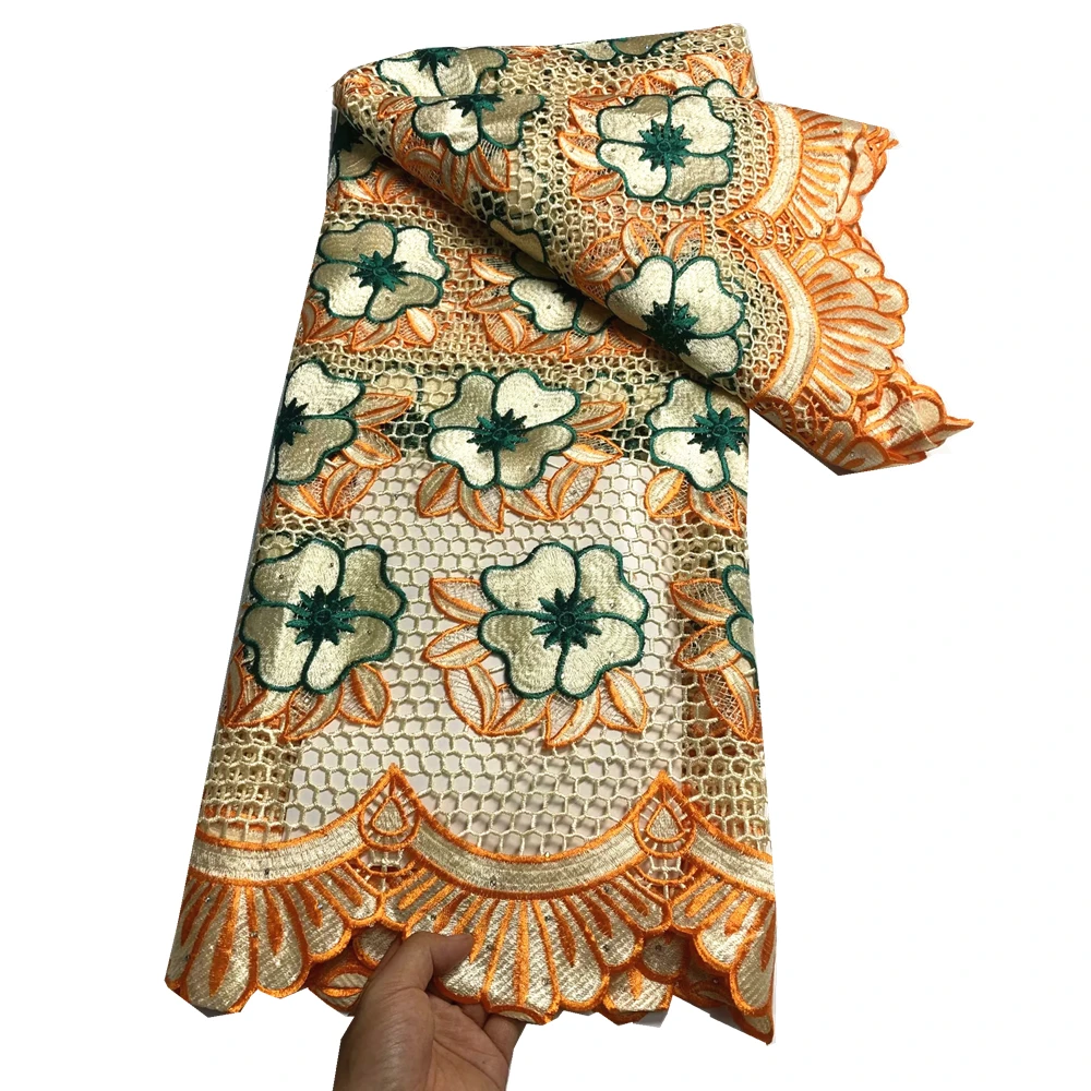 High Quality African Guipure Cord Lace Fabric 5 Yards French Nigeria Lace Fabric for Wedding Material
High Quality African Guipure Cord Lace Fabric 5 Yards French Nigeria Lace Fabric for Wedding Material