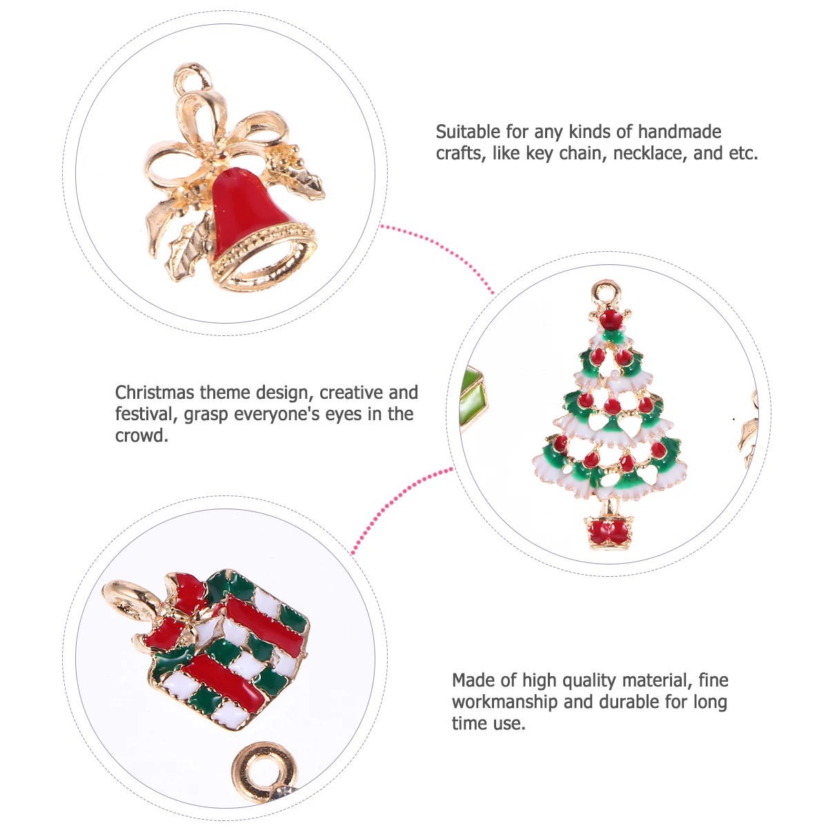 16 Pcs Christmas Jewelry Making Pendants Alloy DIY Necklace Key Chain Charms Creative Pattern Decorative Santa Theme Gifts
16 Pcs Christmas Jewelry Making Pendants Alloy DIY Necklace Key Chain Charms Creative Pattern Decorative Santa Theme Gifts