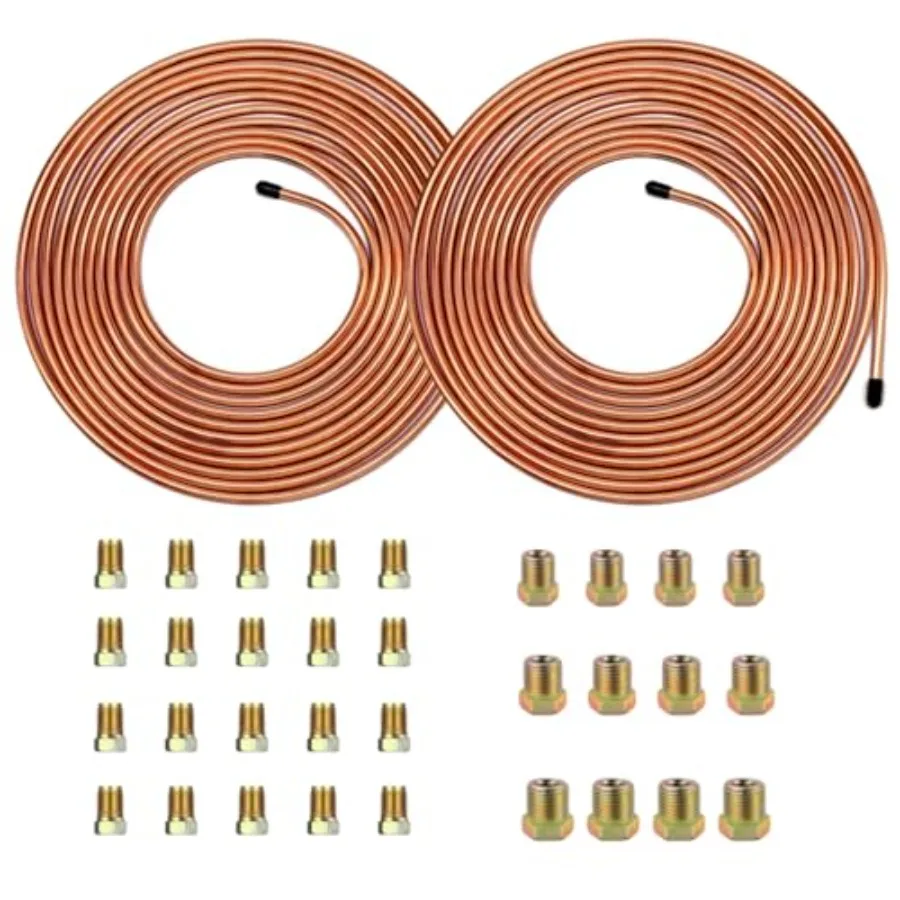 3/16 Brake Line 5 Feet Copper Nickel Tubing, Stainl Steel Brake Line Clamps Repair Kit With 32 Fitting
3/16 Brake Line 5 Feet Copper Nickel Tubing, Stainl Steel Brake Line Clamps Repair Kit With 32 Fitting