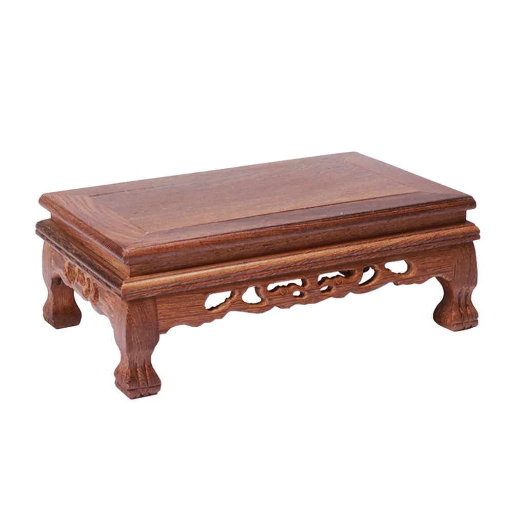 Base Chicken Wing Wood Carved Display Stand for Flower Vase Teapot Bonsai Ornamental Stone Crystal Rectangle Wooden Shelf
Base Chicken Wing Wood Carved Display Stand for Flower Vase Teapot Bonsai Ornamental Stone Crystal Rectangle Wooden Shelf